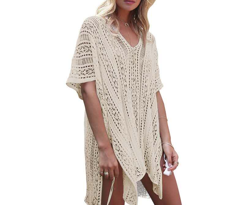 Knitted Boho Style Beach Cover Up